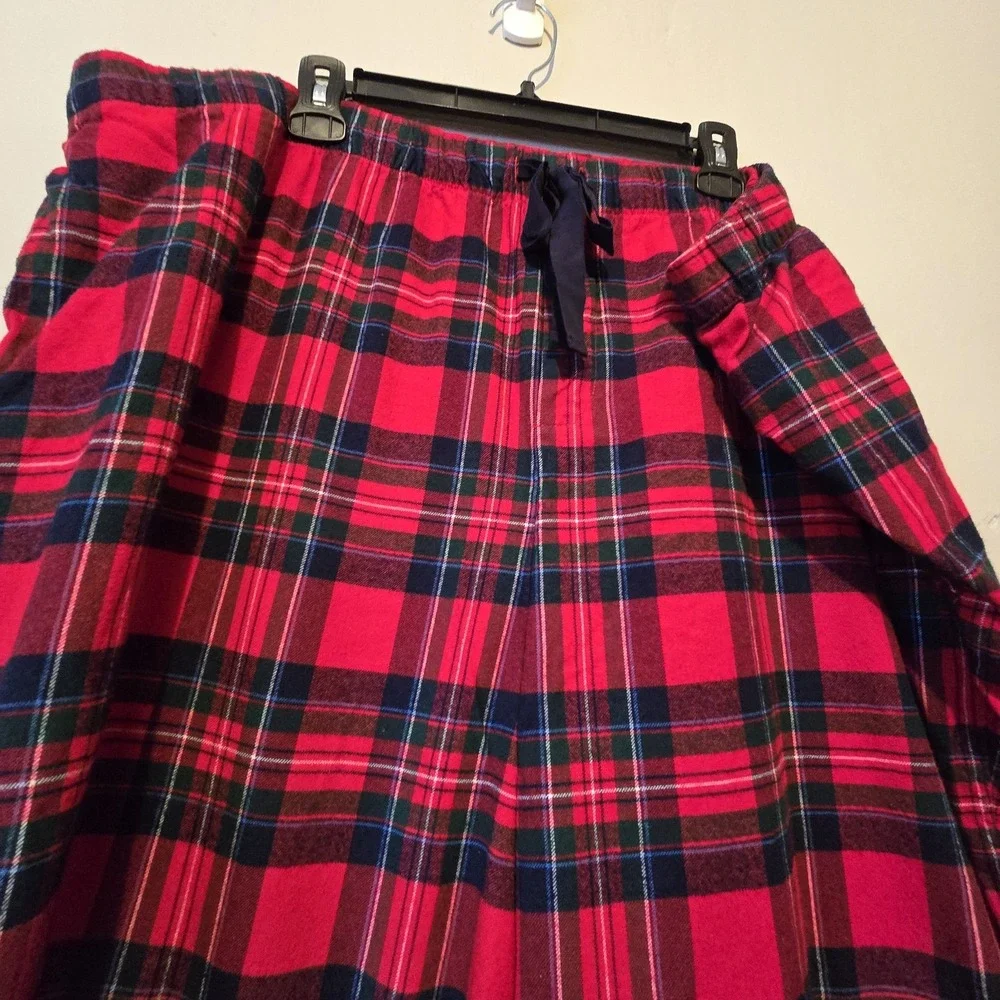 Vineyard Vines Plaid Flannel Pajama Set Womens Plus 3X Red Classic‎ Warm Holiday